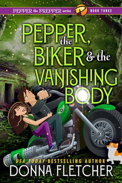 Book cover for Pepper, The Biker & The Vanishing Body by Donna Fletcher